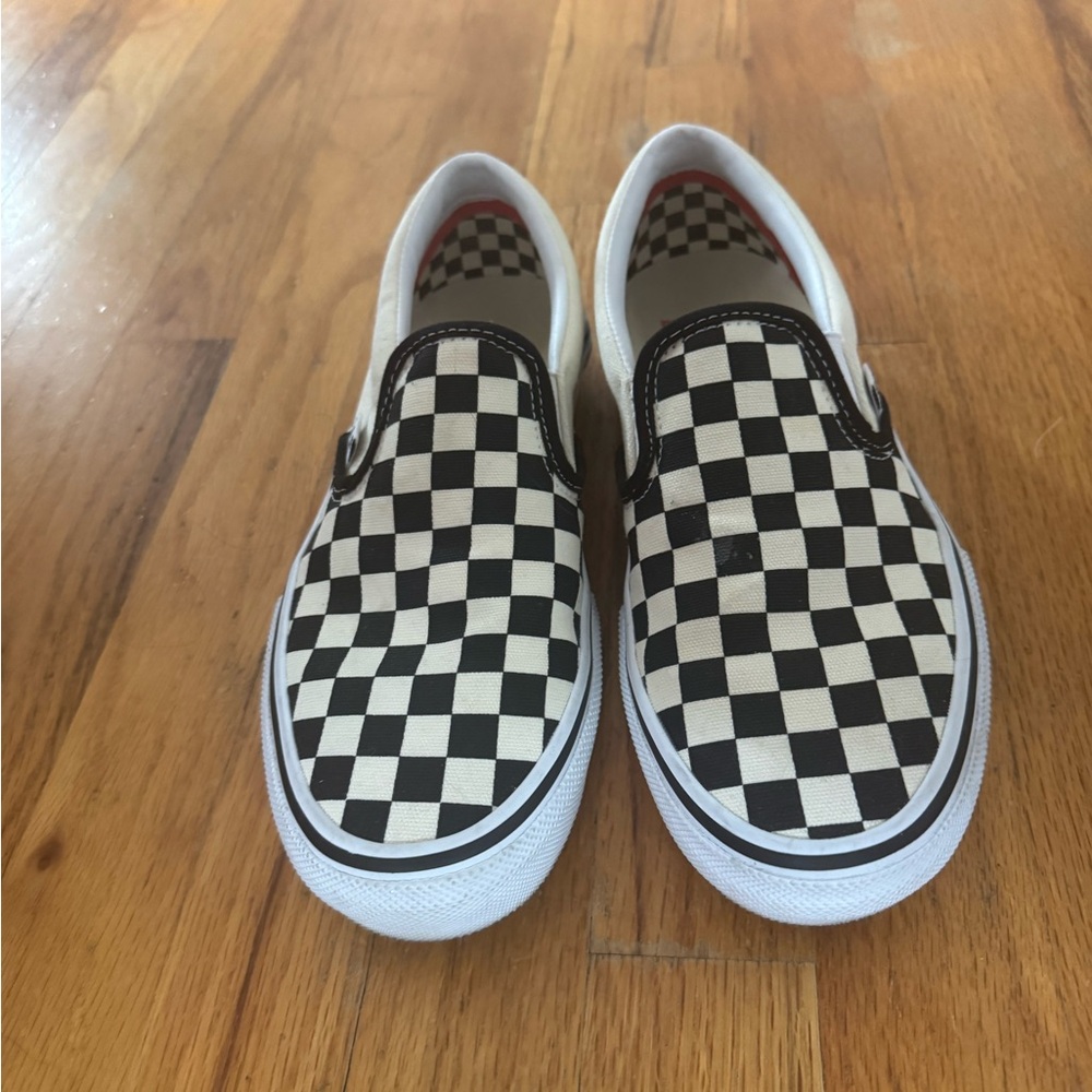 Vans Slip-On Sneakers in Black and White Checkerboard